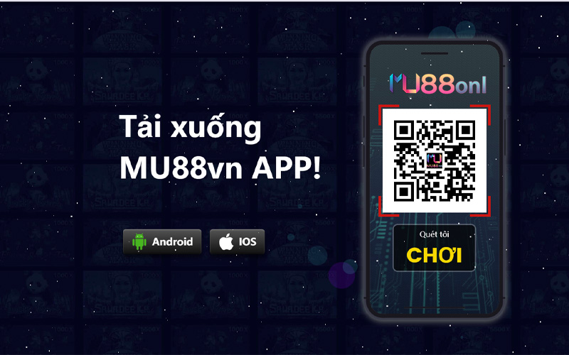 Quét QR để tải app MU88 cho điện thoại iOS và Android